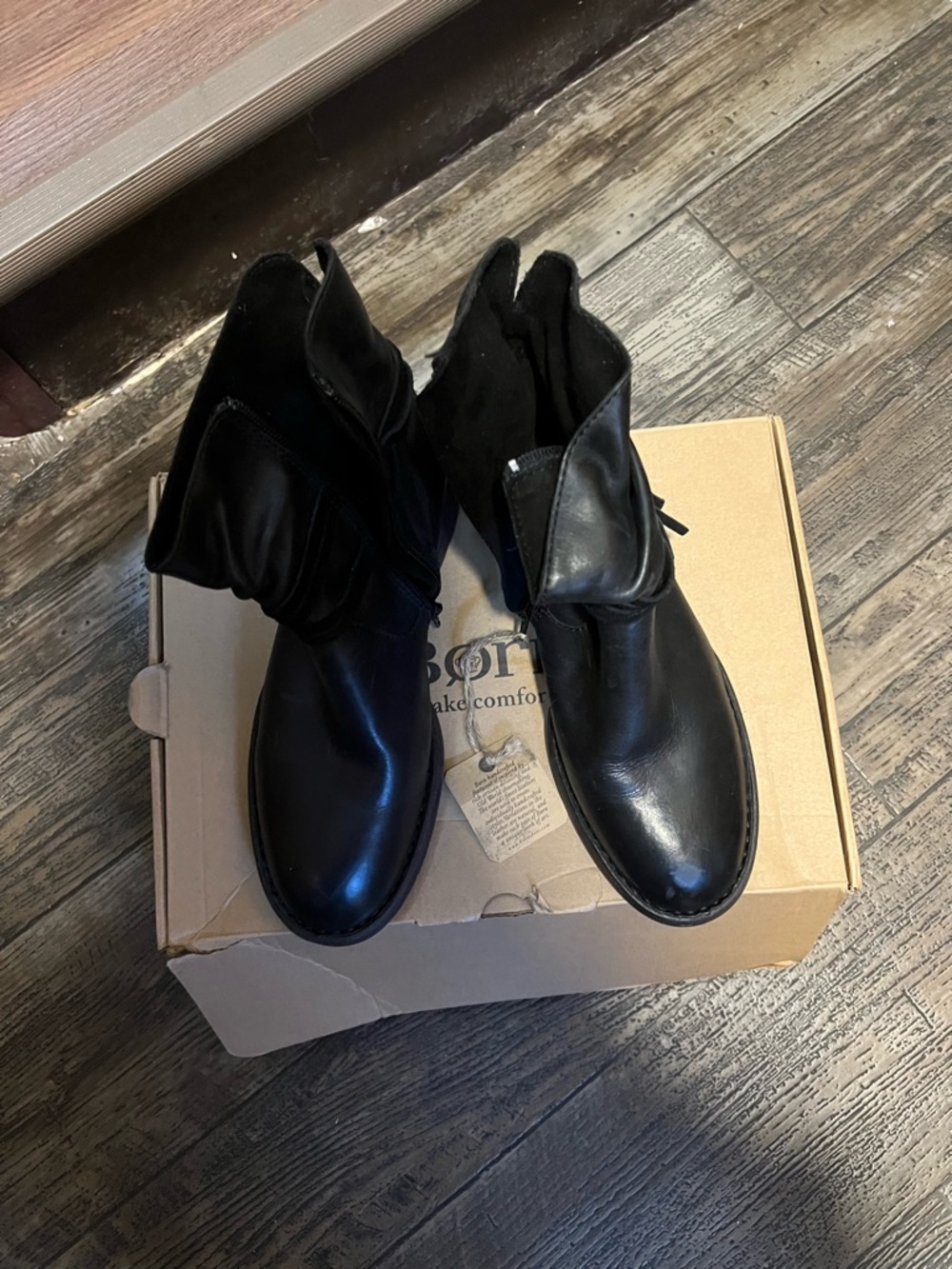 Born Black Leather Men’s Ankle Boots